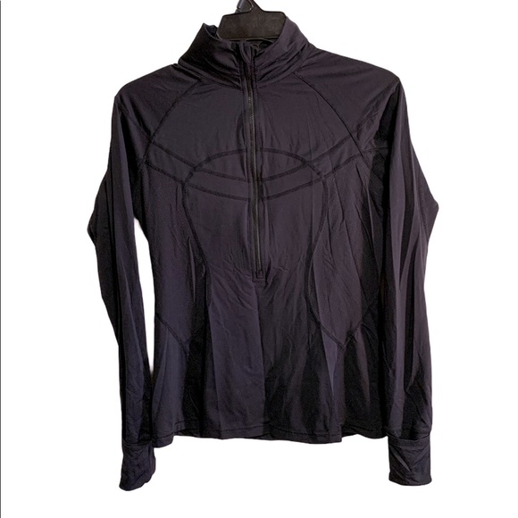 Lululemon zip long sleeve top in black